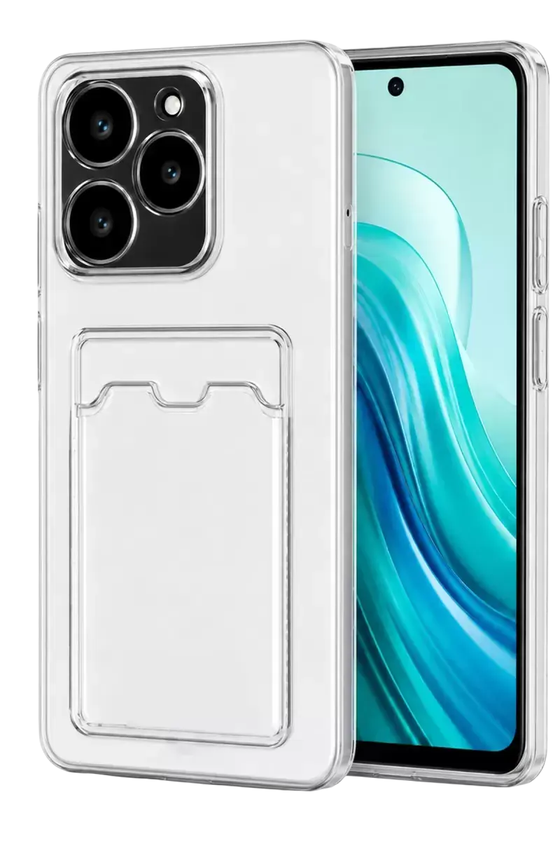 Newface Realme C61 Kılıf Kart Şeffaf Silikon - Şeffaf