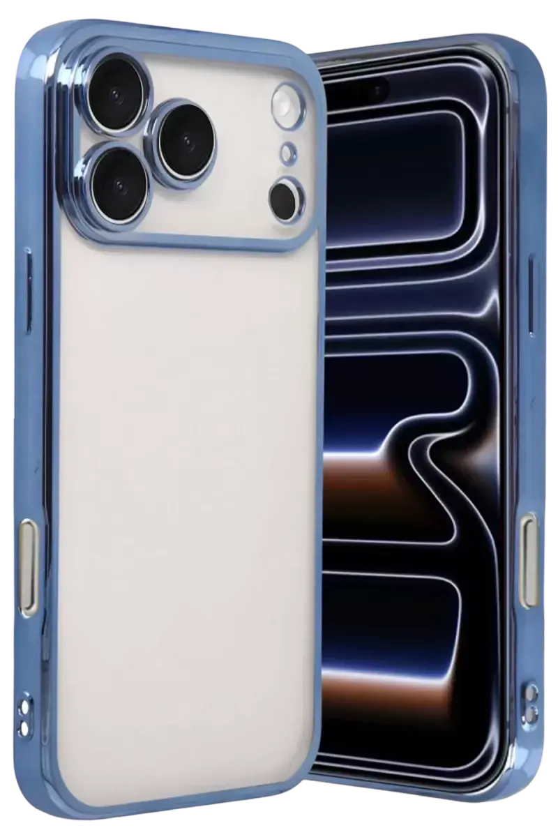 Newface Apple İphone 17 Pro Max Razer Lensli Silikon - Açık Mavi