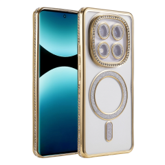 Xiaomi Redmi Note 15 4g Joke Simli Magneticsafe Kılıf - Gold