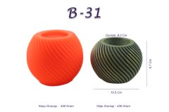 Beton Saksı Silikon Kalıp N:B31