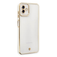 Samsung Galaxy A04 Kılıf Liva Lens Silikon - Beyaz