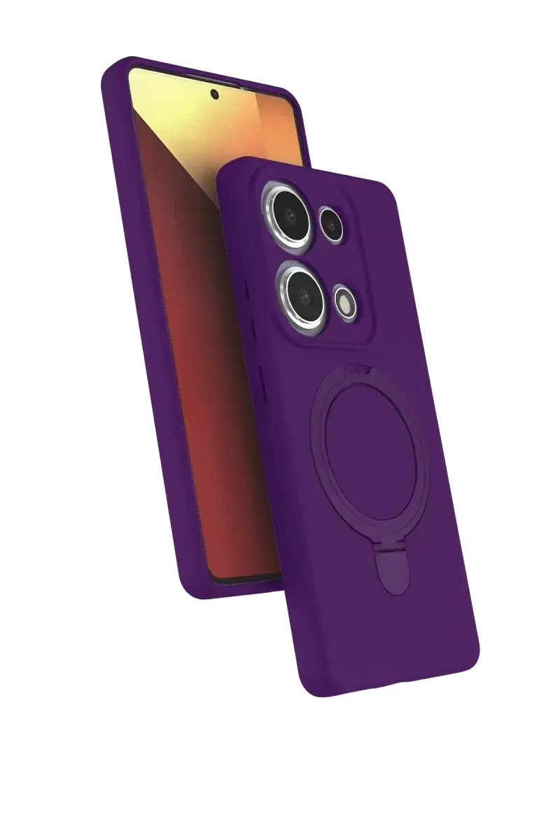 Newface Xiaomi Redmi Note 13 Pro 4g Regal Magsafe Standlı Kapak - Derin Mor