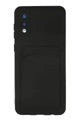 Newface Samsung Galaxy A02 Kılıf Kelvin Kartvizitli Silikon - Siyah
