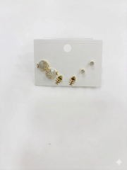 Tatlı Balık Ve Kılçık Detaylı Altılı Küpe