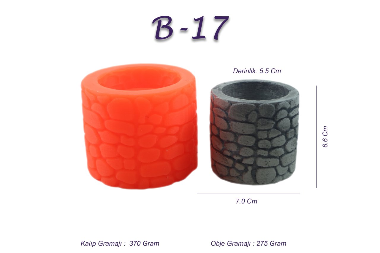 Beton Saksı Silikon Kalıp N:B17