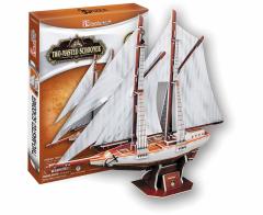 3 Boyutlu Puzzle - Two Masted Schooner Yelkenlisi
