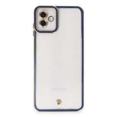 Samsung Galaxy A04 Kılıf Liva Lens Silikon - Mavi