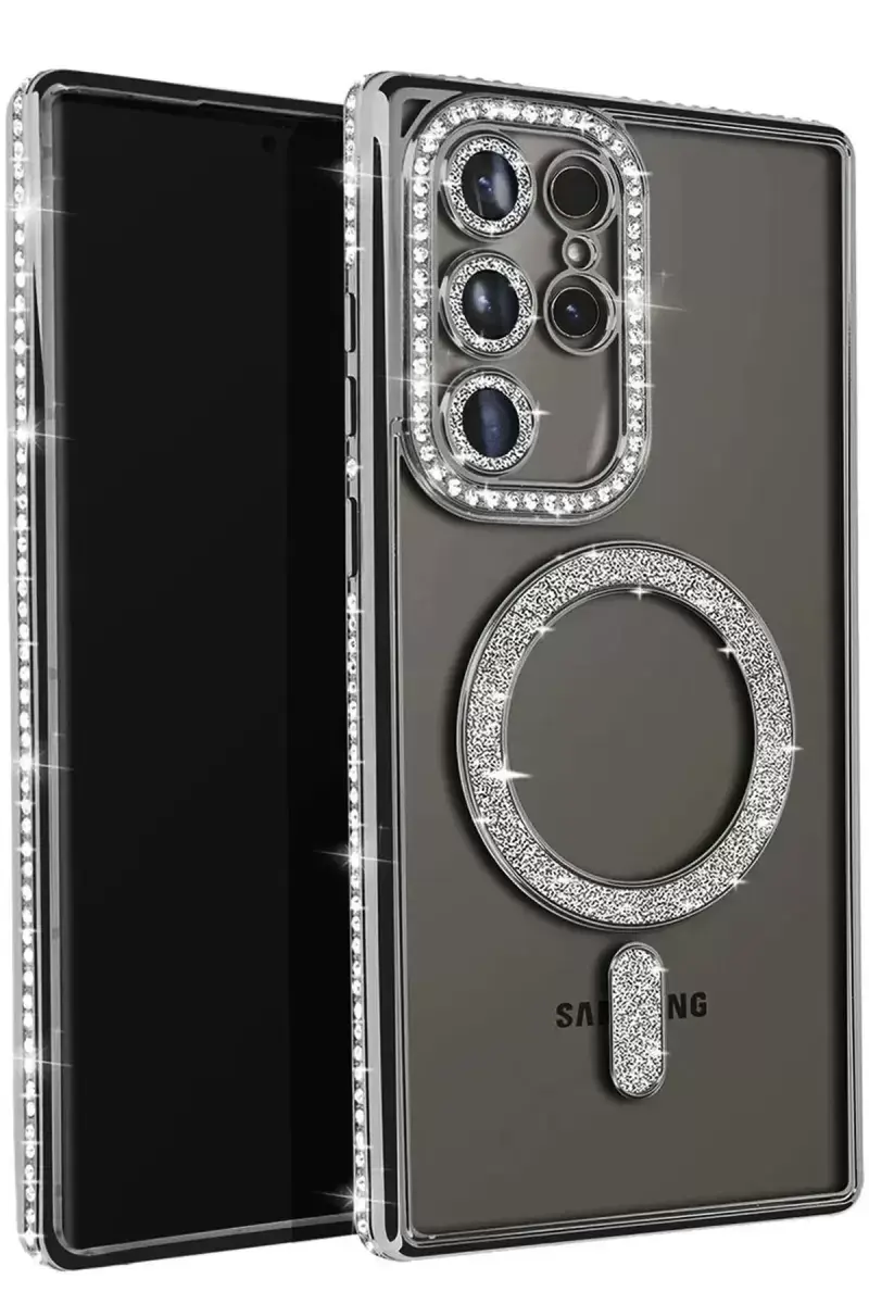 Newface Samsung Galaxy S23 Ultra Joke Simli Magneticsafe Kılıf - Siyah