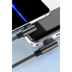 Usb To Lightning 3m 2.4a Kablo - Siyah