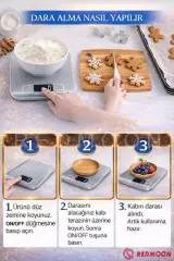 10 Kg / 1 Gr Paslanmaz Çelik Dijital Mutfak Terazisi