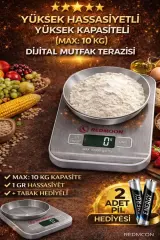 10 Kg / 1 Gr Paslanmaz Çelik Dijital Mutfak Terazisi