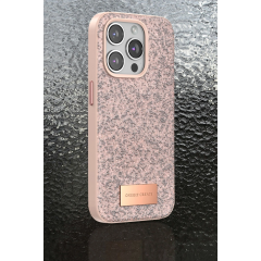 Onegif  İphone 15 Bright Simli Kapak - Pembe