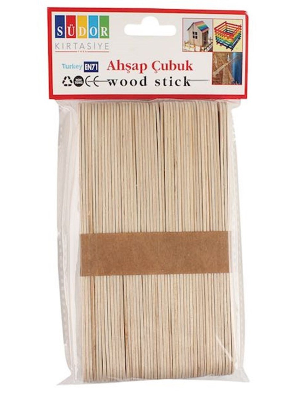 Ahşap Dil Çubuğu 50'li Naturel