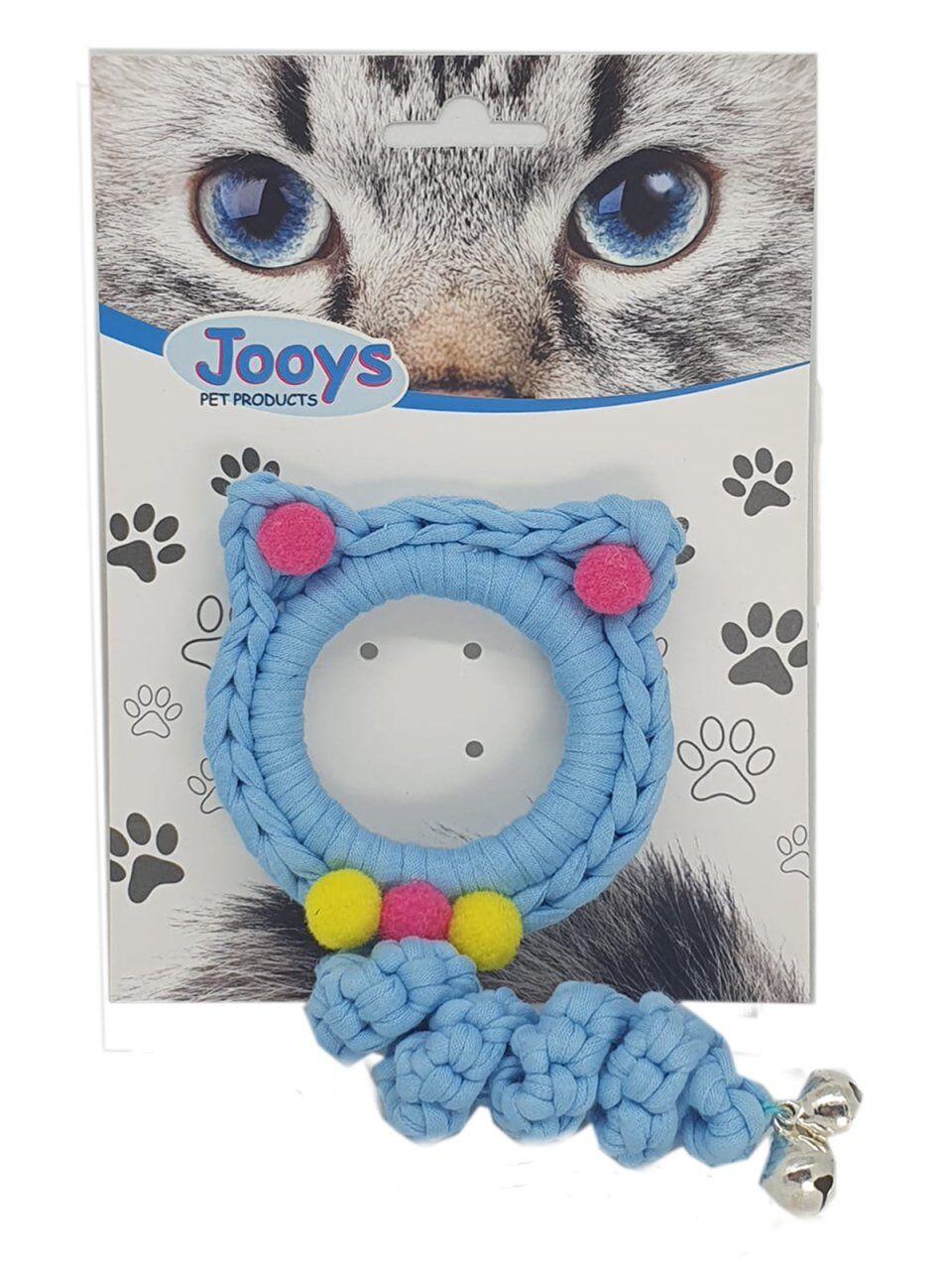 Markapet Jooys Zilli Kedi Örgü İpi 15 cm Mavi
