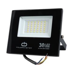 Powermaster Pm-22585 30 Watt - 220 Volt 6500k Ip66 150* Işık Açısı Siyah Slim Kasa Led Projektör