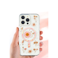 İphone 16 Pro Max Kılıf Daisy Simli Magsafe Kapak - Mavi