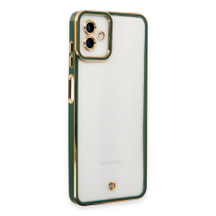 Samsung Galaxy A04 Kılıf Liva Lens Silikon - Yeşil