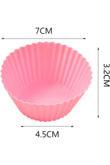 Silikon Muffin Kalıbı - Sürekli Kullanım Muffin Kek Kalıbı 6 Adet