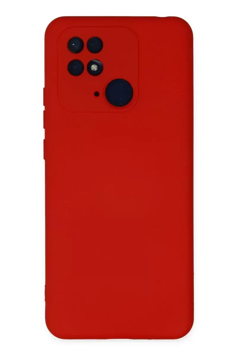 Newface Xiaomi Redmi 10c Kılıf Nano İçi Kadife Silikon - Kırmızı