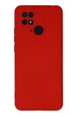 Newface Xiaomi Redmi 10c Kılıf Nano İçi Kadife Silikon - Kırmızı