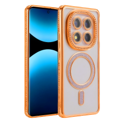 Xiaomi Redmi Note 15 4g Joke Simli Magneticsafe Kılıf - Turuncu