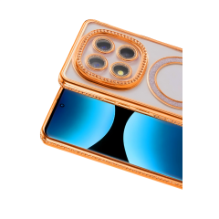 Xiaomi Redmi Note 15 4g Joke Simli Magneticsafe Kılıf - Turuncu