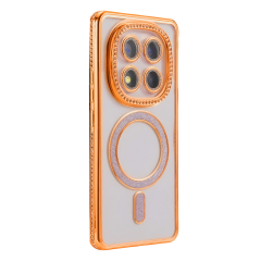 Xiaomi Redmi Note 15 4g Joke Simli Magneticsafe Kılıf - Turuncu