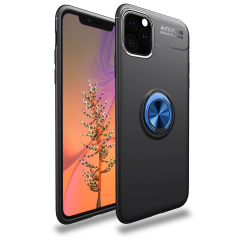 İphone 11 Pro Max Kılıf Range Yüzüklü Silikon - Siyah-mavi