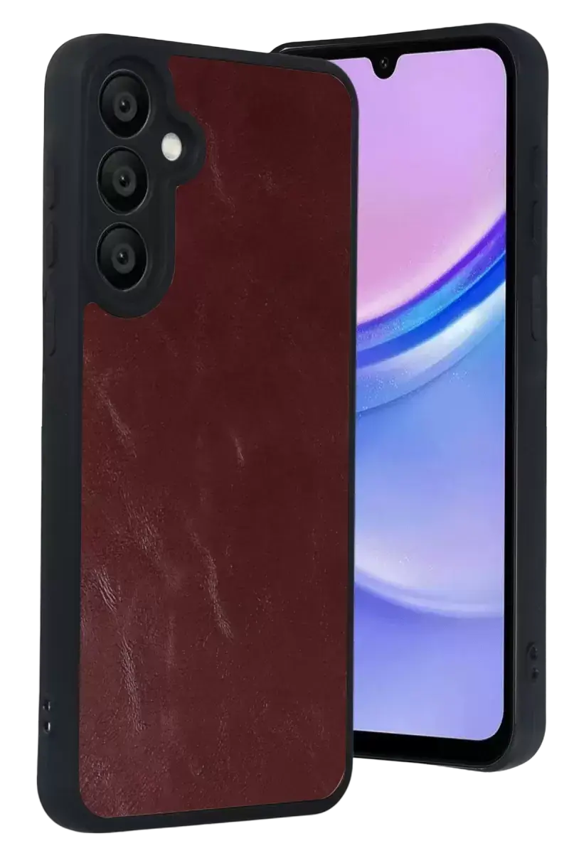 Newface Samsung Galaxy A37 5g Aras Deri Kapak - Bordo