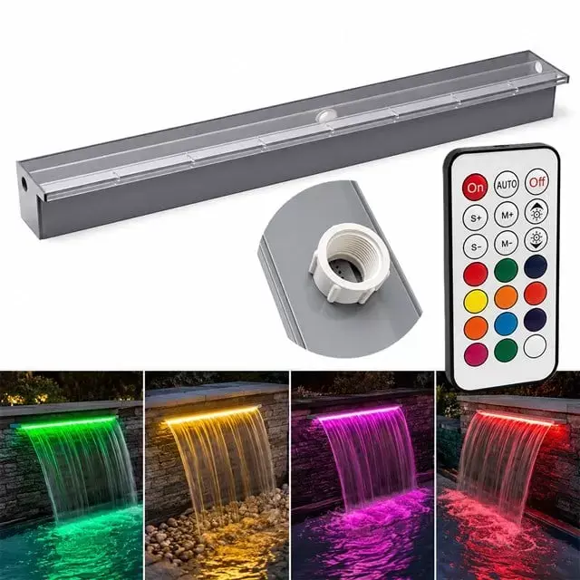 Powermaster Pm-37796 Havuz Ve Bahçe Şelale Başlığı 150cm Rgb Led'li Uzaktan Kontrollü