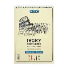 Sketchbook A6 Üstten Spiralli 100gr 40 sf.