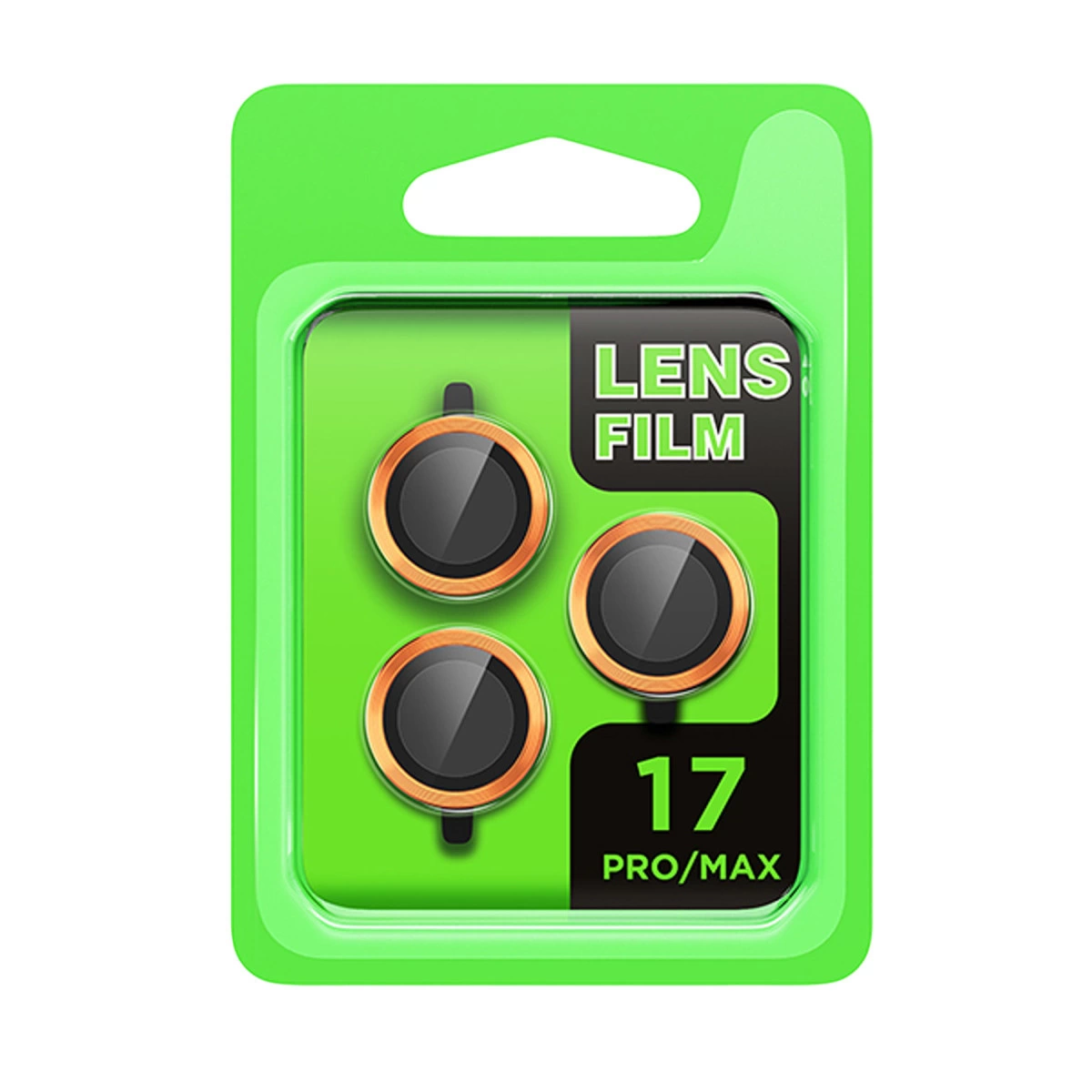 İphone 17 Pro Raze Metal Kamera Lens - Turuncu