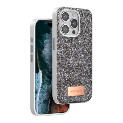 Onegif  İphone 15 Pro Bright Simli Kapak - Gümüş