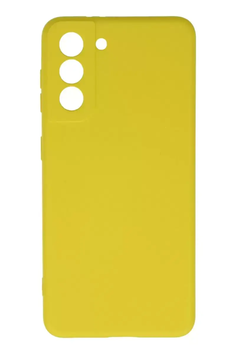 Newface Samsung Galaxy S21 Kılıf Nano İçi Kadife Silikon - Sarı