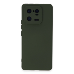 Xiaomi Mi 13 Pro Kılıf Nano İçi Kadife Silikon - Koyu Yeşil