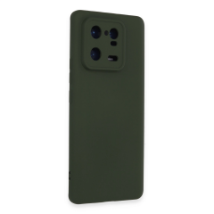 Xiaomi Mi 13 Pro Kılıf Nano İçi Kadife Silikon - Koyu Yeşil