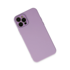 İphone 12 Pro Max Kılıf Lansman Glass Kapak - Lila