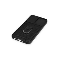 Samsung Galaxy A34 5g Kılıf Pars Lens Yüzüklü Silikon - Siyah