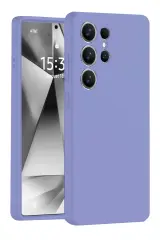 Newface Samsung Galaxy S25 Ultra Kılıf Nano İçi Kadife Silikon - Lila