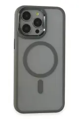 Newface İphone 15 Pro Max Kılıf Room Magneticsafe Silikon - Gri