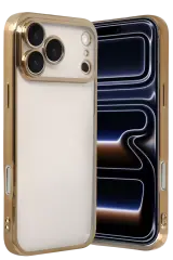 Newface Apple İphone 17 Pro Max Razer Lensli Silikon - Gold