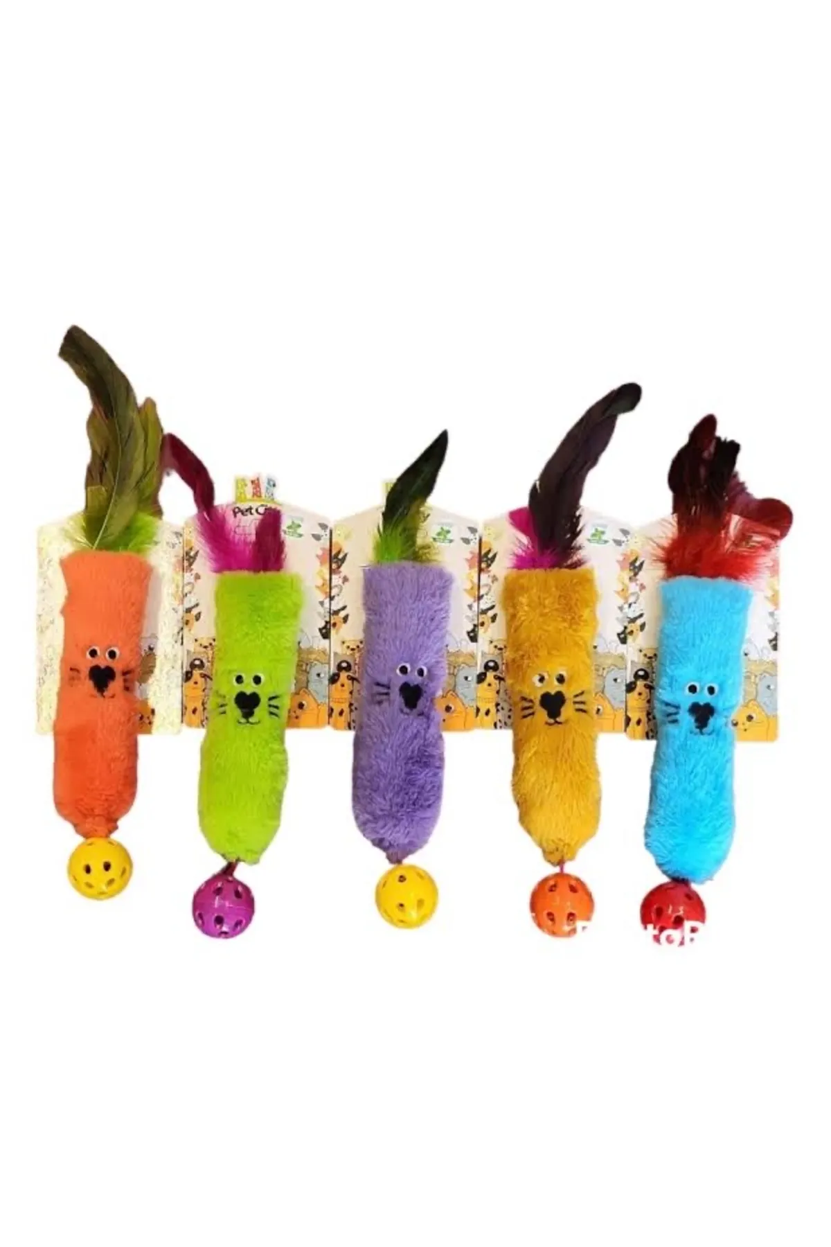 Catnipli Peluş Kedi Köpek Oyuncağı 7 x 23 cm Çeşitli Renklerde