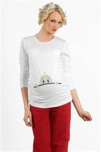Elija Kafa Desenli T- Shirt Uzun Kol