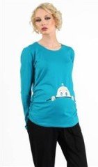 Elija Kafa Desenli T- Shirt Uzun Kol