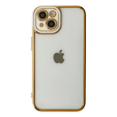 İphone 14 Plus Kılıf Liva Lens Silikon - Beyaz