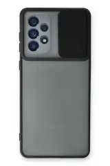 Newface Samsung Galaxy A33 5g Kılıf Palm Buzlu Kamera Sürgülü Silikon - Siyah