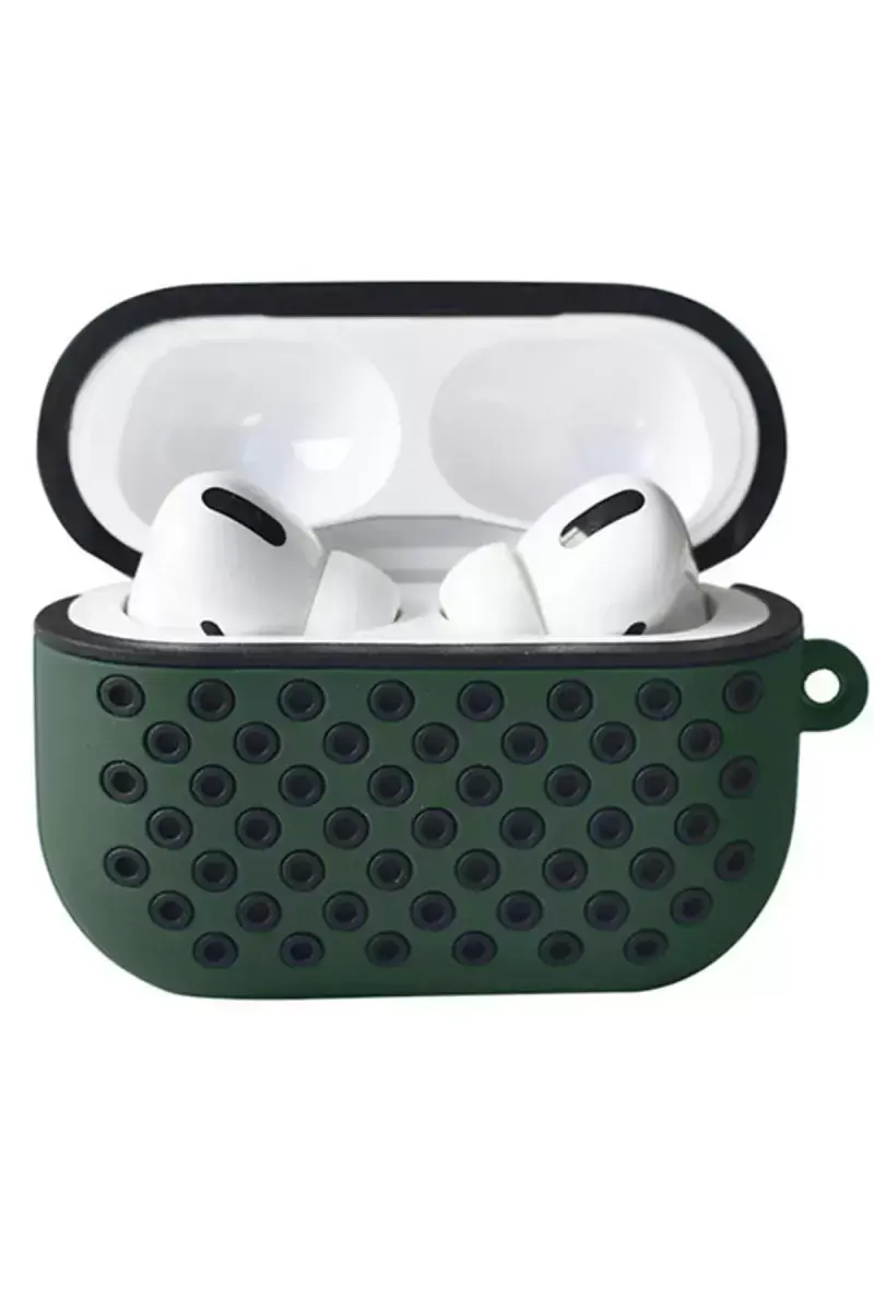 Newface Apple Airpods Pro 2 (2.nesil) Spor Delikli Kılıf - Haki Yeşil-siyah