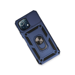 Xiaomi Mi 11 Lite Kılıf Pars Lens Yüzüklü Silikon - Lacivert