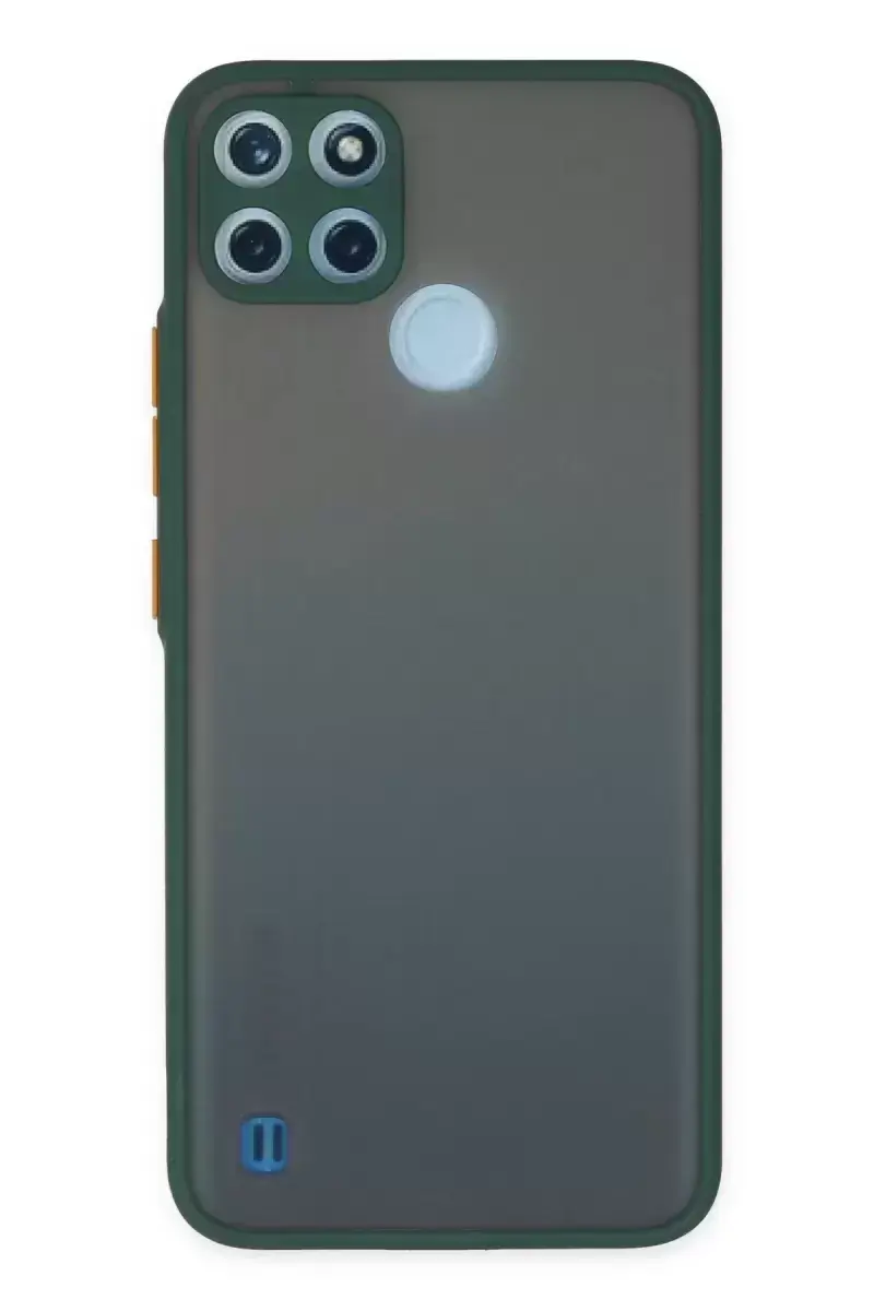 Newface Realme C21y Kılıf Montreal Silikon Kapak - Yeşil
