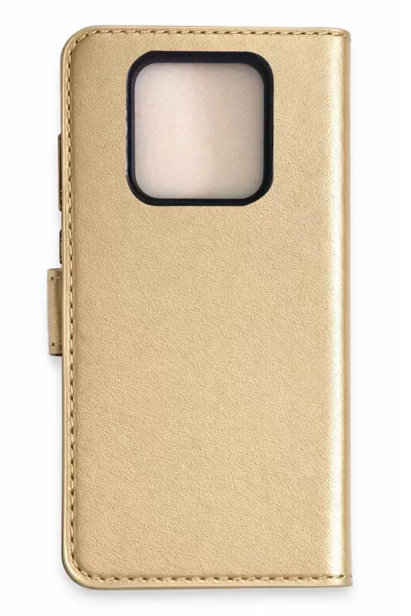 Newface Tecno Camon 16 Prime Trend S Plus Kapaklı Kılıf - Gold